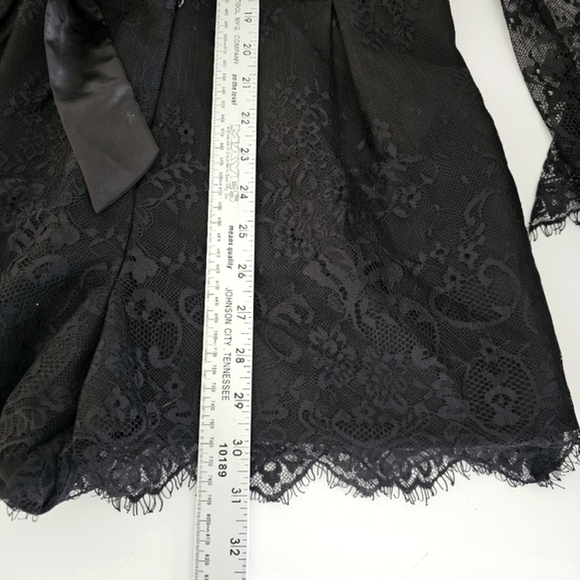 Blithe Lace Romper Size S Black Sheer Long Sleeve Collared Sexy Fairy Whimsigoth - Picture 10 of 14